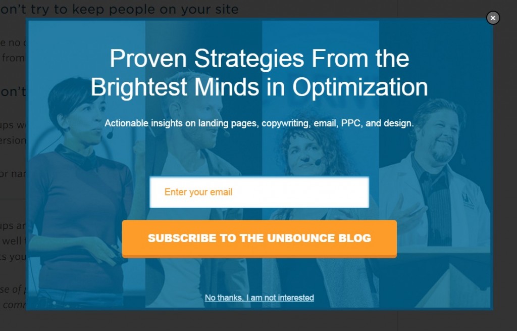 choose the right message for your popup